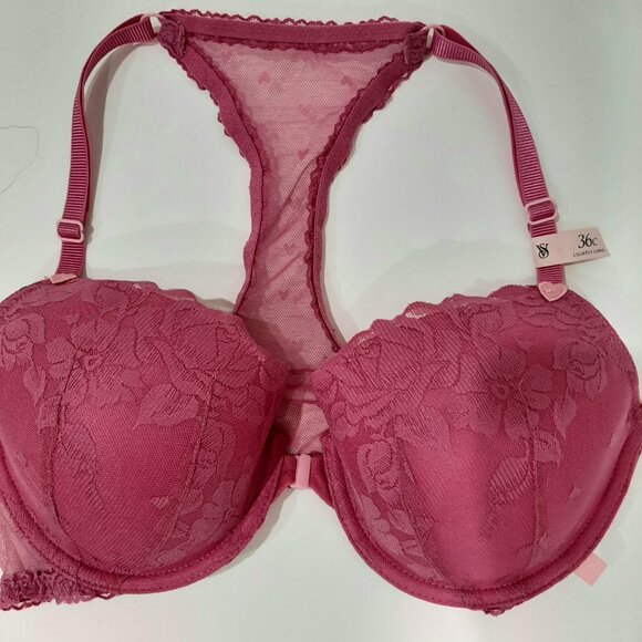 Victoria secret sheer mesh lace racerback coquette romantic fairycore hearts br - Picture 4 of 16